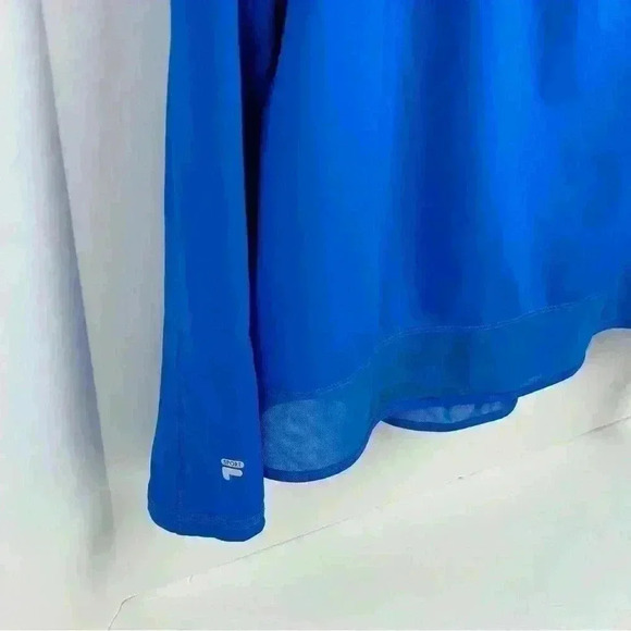 FILA Sport Women's Long Sleeve Top Blue M Moisture-Wicking Quick-Dry Open Back - Picture 3 of 8